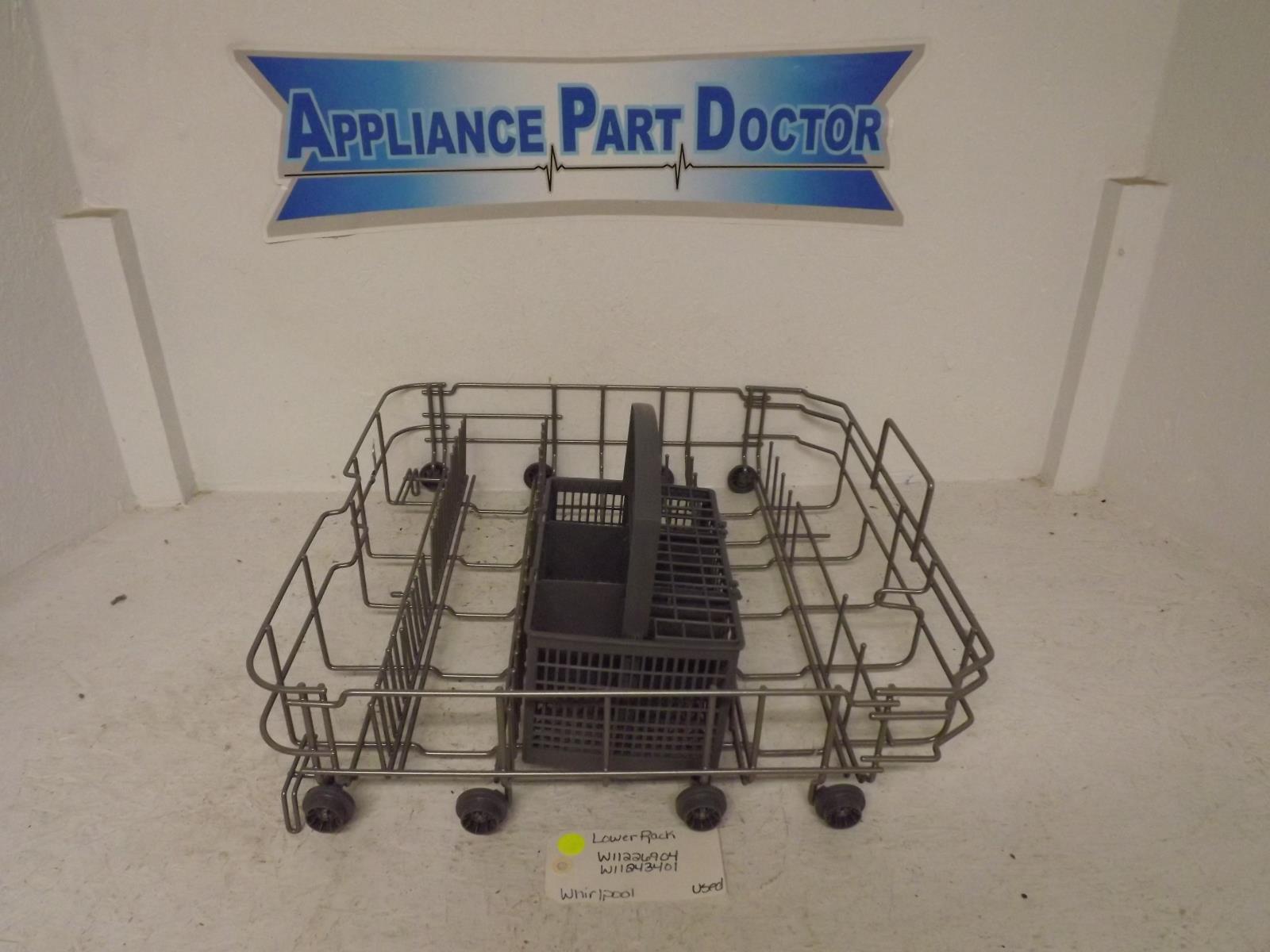 Whirlpool Dishwasher W11226904 W11243401 Lower Rack Used Whirlpool Dishwasher W11226904 W11243401 Lower Rack Used